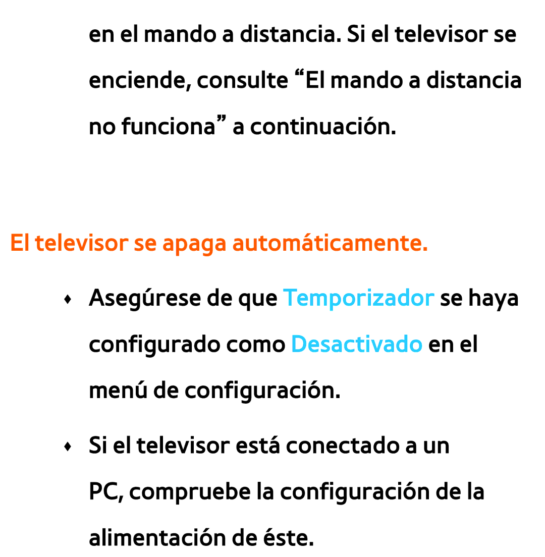 Samsung UE46EH5450WXXC, UE40ES6100WXZG, UE32ES5500WXXH, UE46ES5500WXTK, UE50ES6100WXXH El televisor se apaga automáticamente 