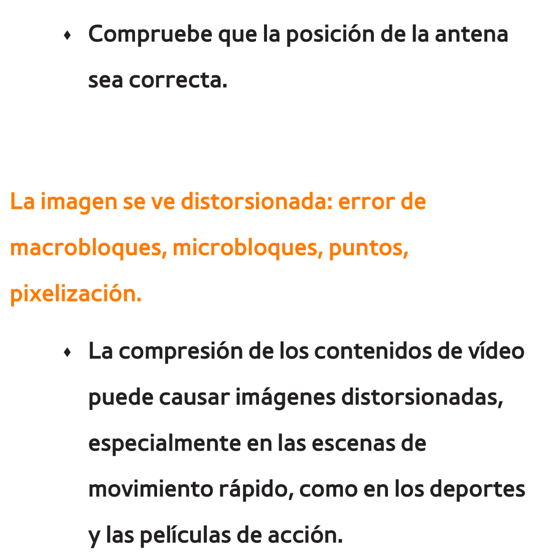 Samsung UE46EH5300WXXH, UE40ES6100WXZG, UE32ES5500WXXH manual ŒŒ Compruebe que la posición de la antena sea correcta 