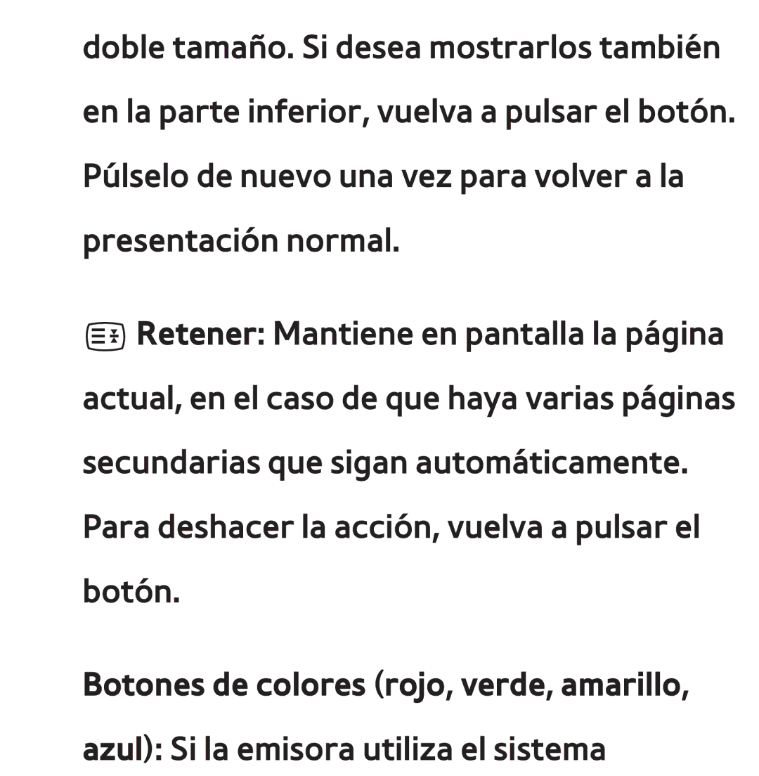 Samsung UE40ES6710SXXH, UE40ES6100WXZG, UE32ES5500WXXH, UE46ES5500WXTK manual Botones de colores rojo, verde, amarillo 