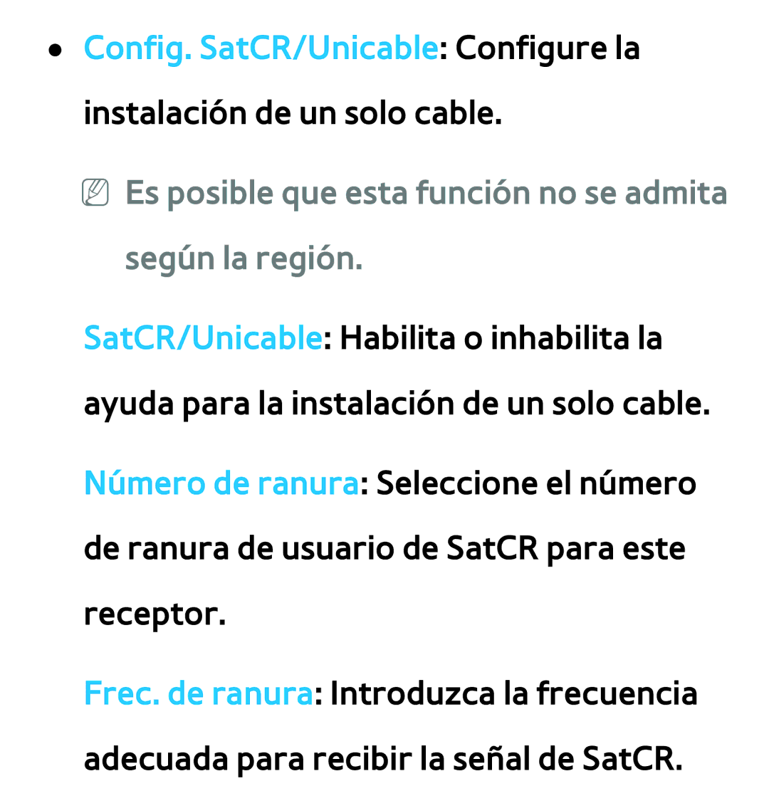 Samsung UE65ES8000SXXC, UE40ES6100WXZG, UE32ES5500WXXH manual NN Es posible que esta función no se admita según la región 