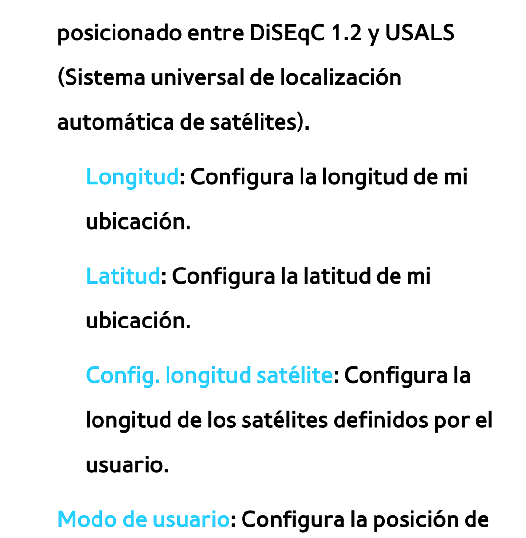 Samsung UE37ES6710SXXC, UE40ES6100WXZG, UE32ES5500WXXH, UE46ES5500WXTK manual Modo de usuario Configura la posición de 