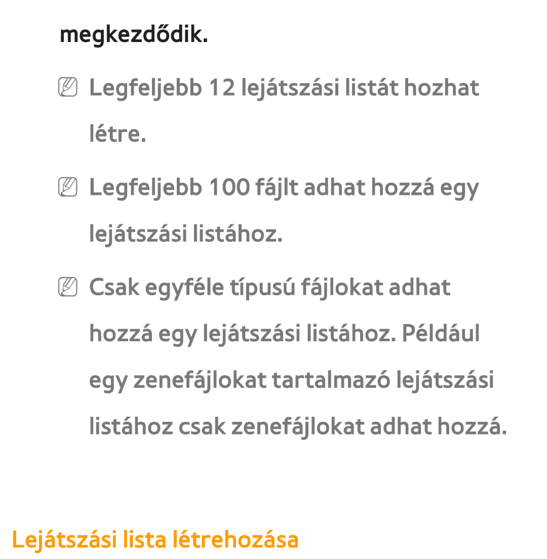 Samsung UE55ES6570SXZG, UE40ES6100WXZG, UE32ES6750SXZG, UE32ES6570SXXH, UE32ES5700SXZG manual Lejátszási lista létrehozása 