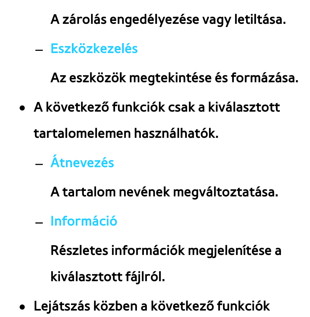 Samsung UE37ES6300SXZG, UE40ES6100WXZG, UE32ES6750SXZG, UE32ES6570SXXH, UE32ES5700SXZG manual Eszközkezelés, Átnevezés 