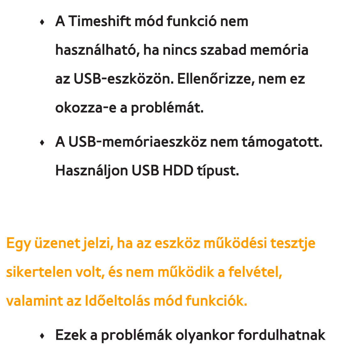 Samsung UE37ES6710SXXH, UE40ES6100WXZG, UE32ES6750SXZG, UE32ES6570SXXH manual ŒŒ Ezek a problémák olyankor fordulhatnak 