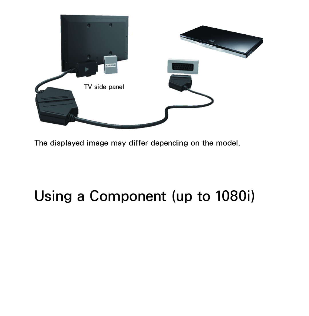 Samsung UE50ES5500WXTK, UE40ES6100WXZG, UE40ES5500WXZG, UE32ES6750SXZG, UE32ES6570SXXH, UE32ES5700SXZG Using a Component up to 