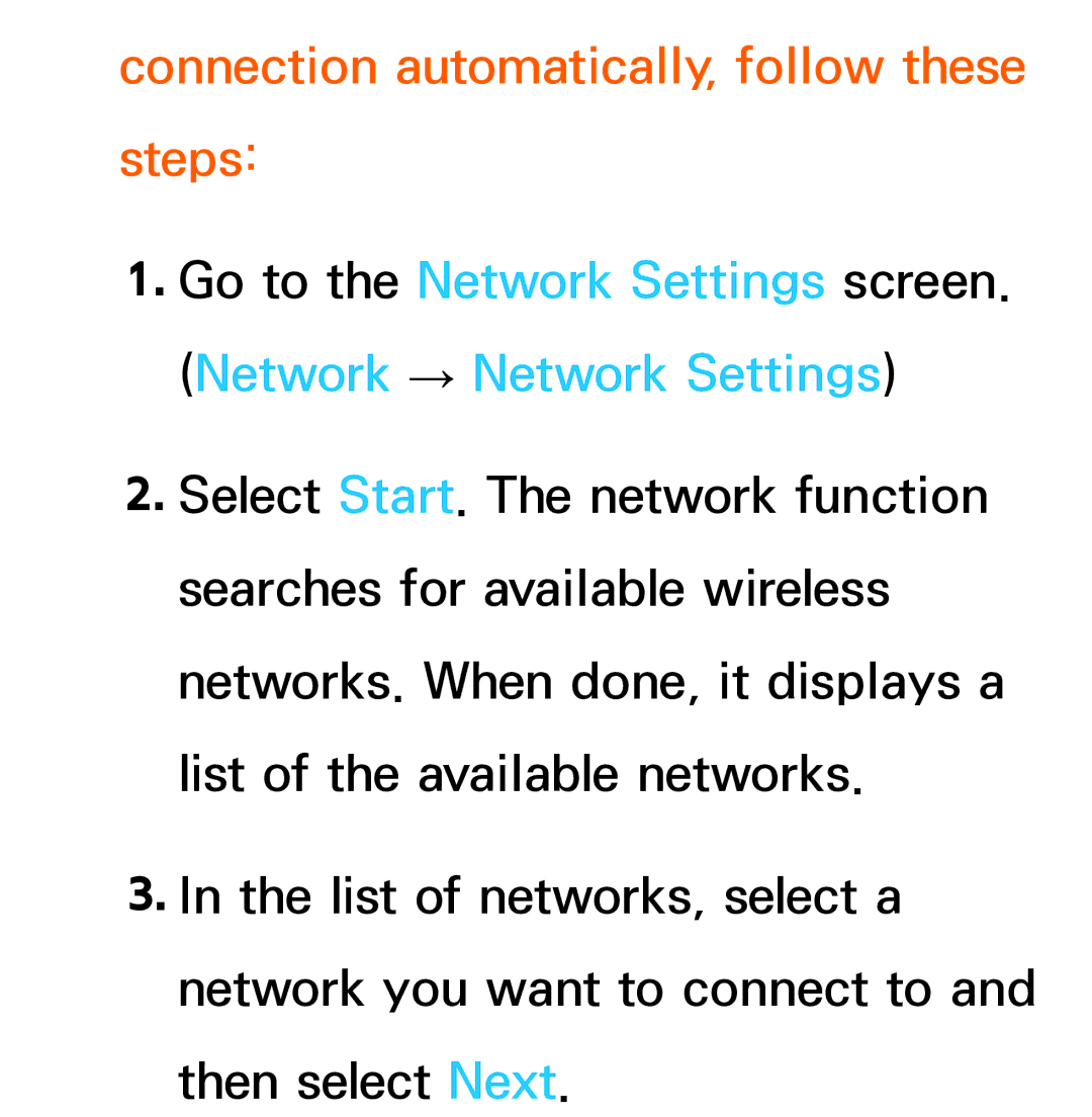 Samsung UE65ES8000SXZF, UE40ES6100WXZG, UE40ES5500WXZG, UE32ES6750SXZG manual Connection automatically, follow these steps 