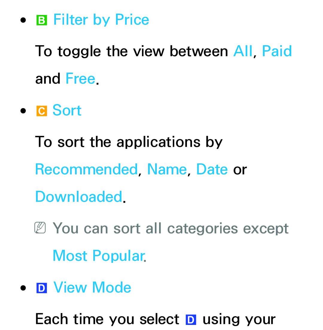 Samsung UE32ES6565UXXE, UE40ES6100WXZG Filter by Price, Sort, NNYou can sort all categories except Most Popular, View Mode 