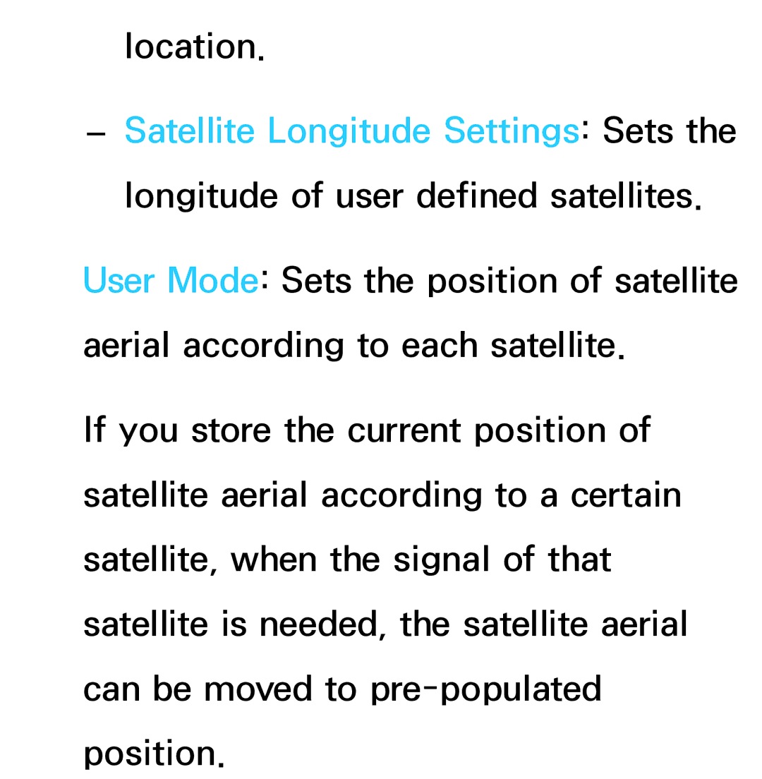 Samsung UE55ES6100WXXH, UE40ES6100WXZG, UE40ES5500WXZG, UE32ES6750SXZG, UE32ES6570SXXH manual Satellite Longitude Settings Sets 