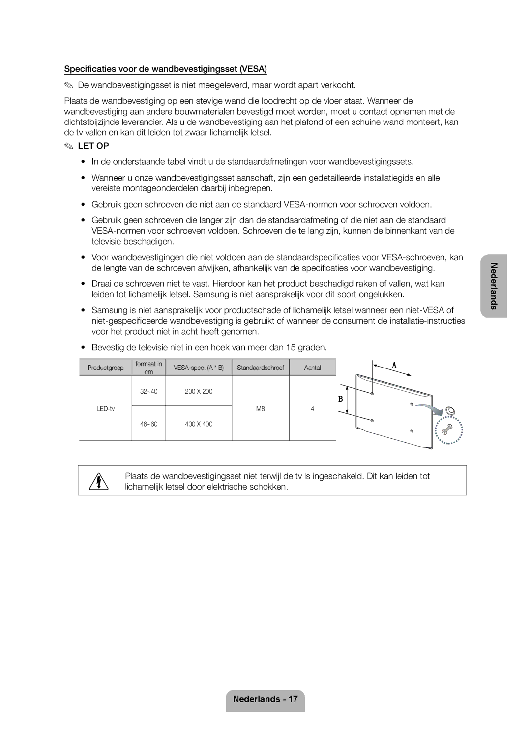 Samsung UE32ES6300SXZF, UE40ES6300SXZF, UE55ES6300SXZF, UE46ES6300SXZF, UE60ES6300SXZF manual Productgroep, Aantal 