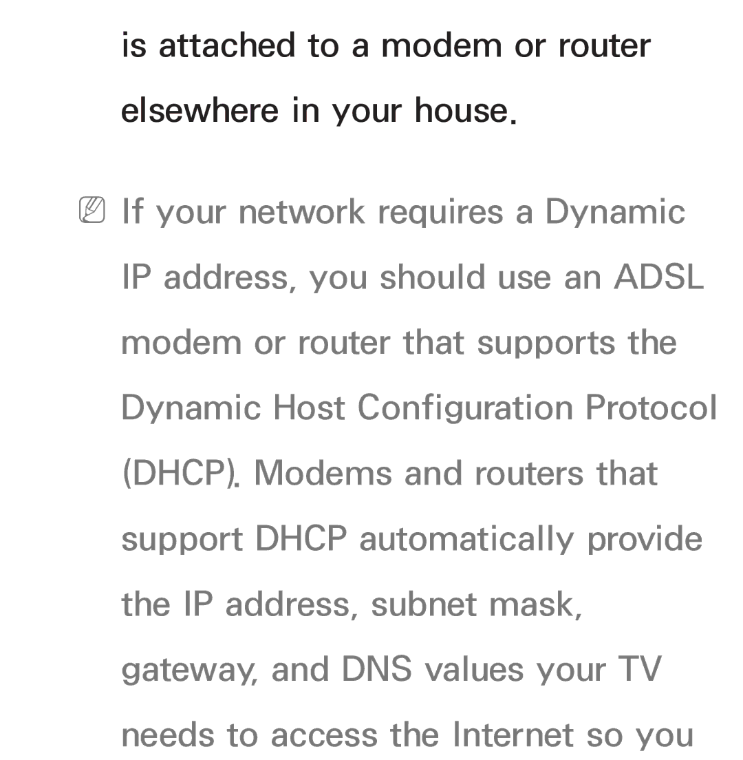 Samsung UE55ES7000SXXC, UE40ES8090SXZG, UE40ES8000SXTK manual Is attached to a modem or router elsewhere in your house 