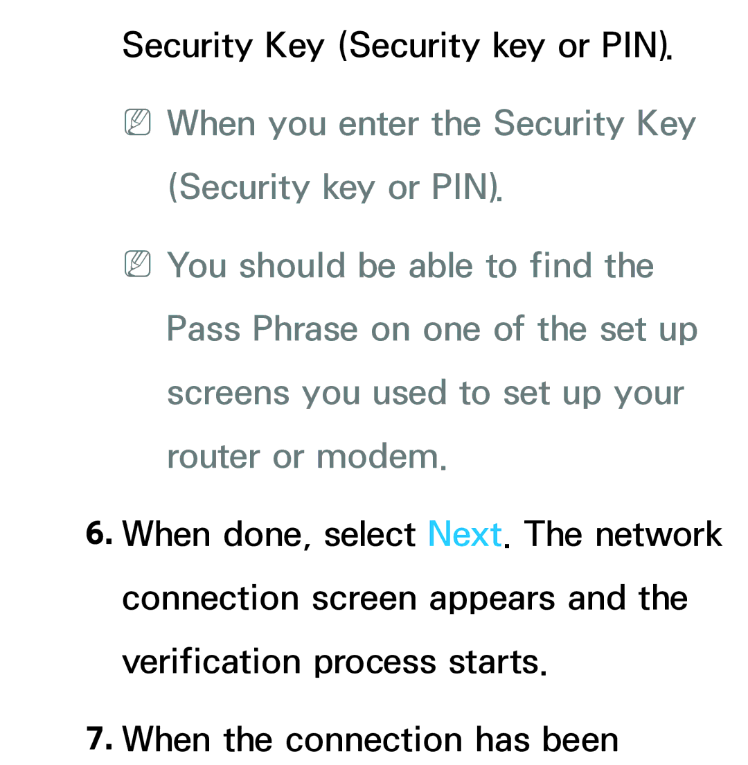 Samsung UE65ES8007UXRU, UE40ES8090SXZG, UE40ES8000SXTK, UE46ES8000SXXN, UE46ES8000SXXC manual Security Key Security key or PIN 