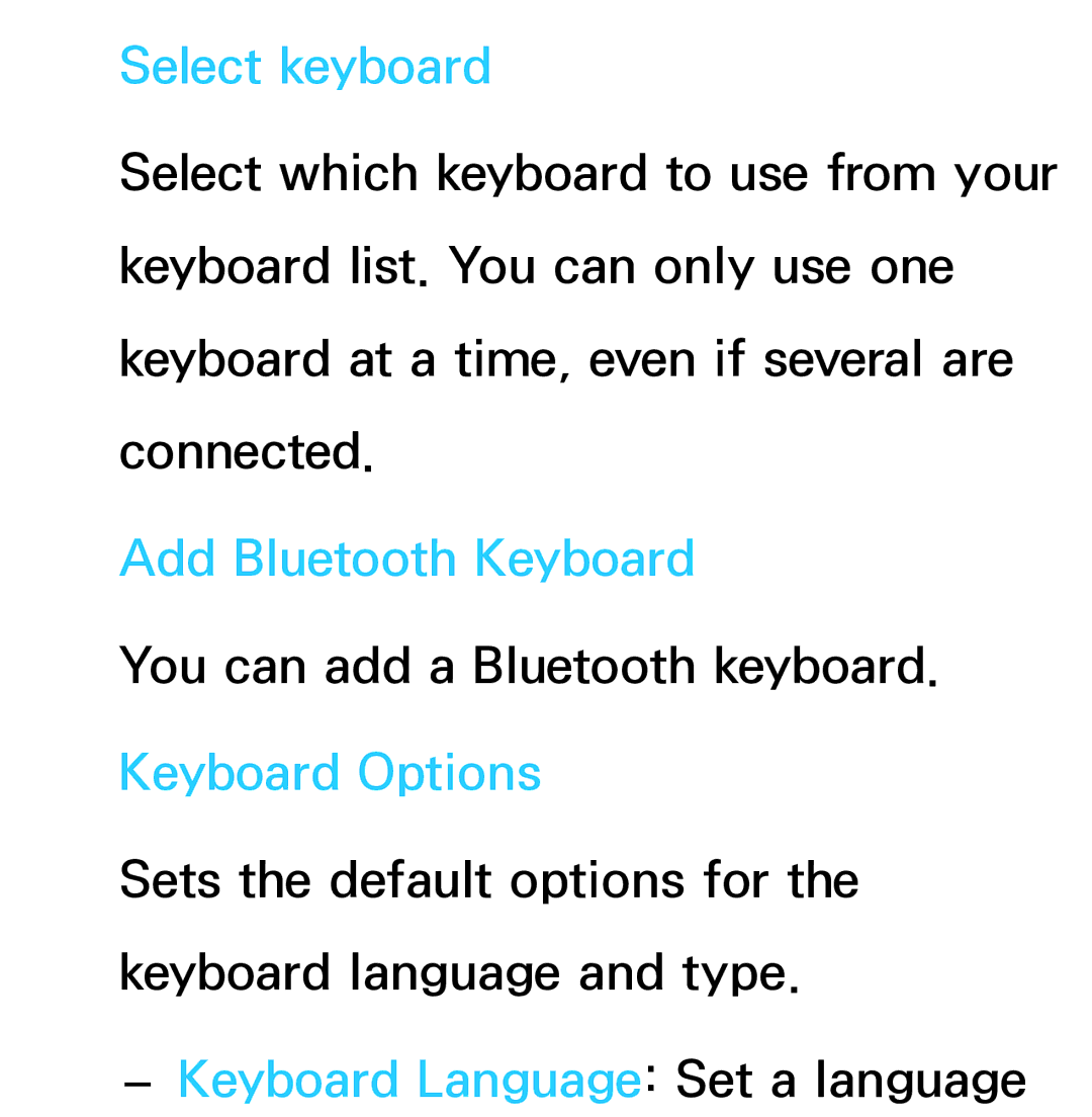 Samsung UE40ES7000SXZF, UE40ES8090SXZG, UE40ES8000SXTK, UE46ES8000SXXN manual Select keyboard, Add Bluetooth Keyboard 