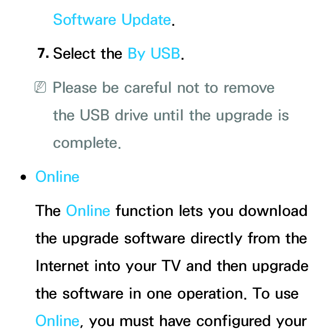 Samsung UE46ES8007UXRU, UE40ES8090SXZG, UE40ES8000SXTK, UE46ES8000SXXN, UE46ES8000SXXC, UE46ES7000SXXC manual Select the By USB 