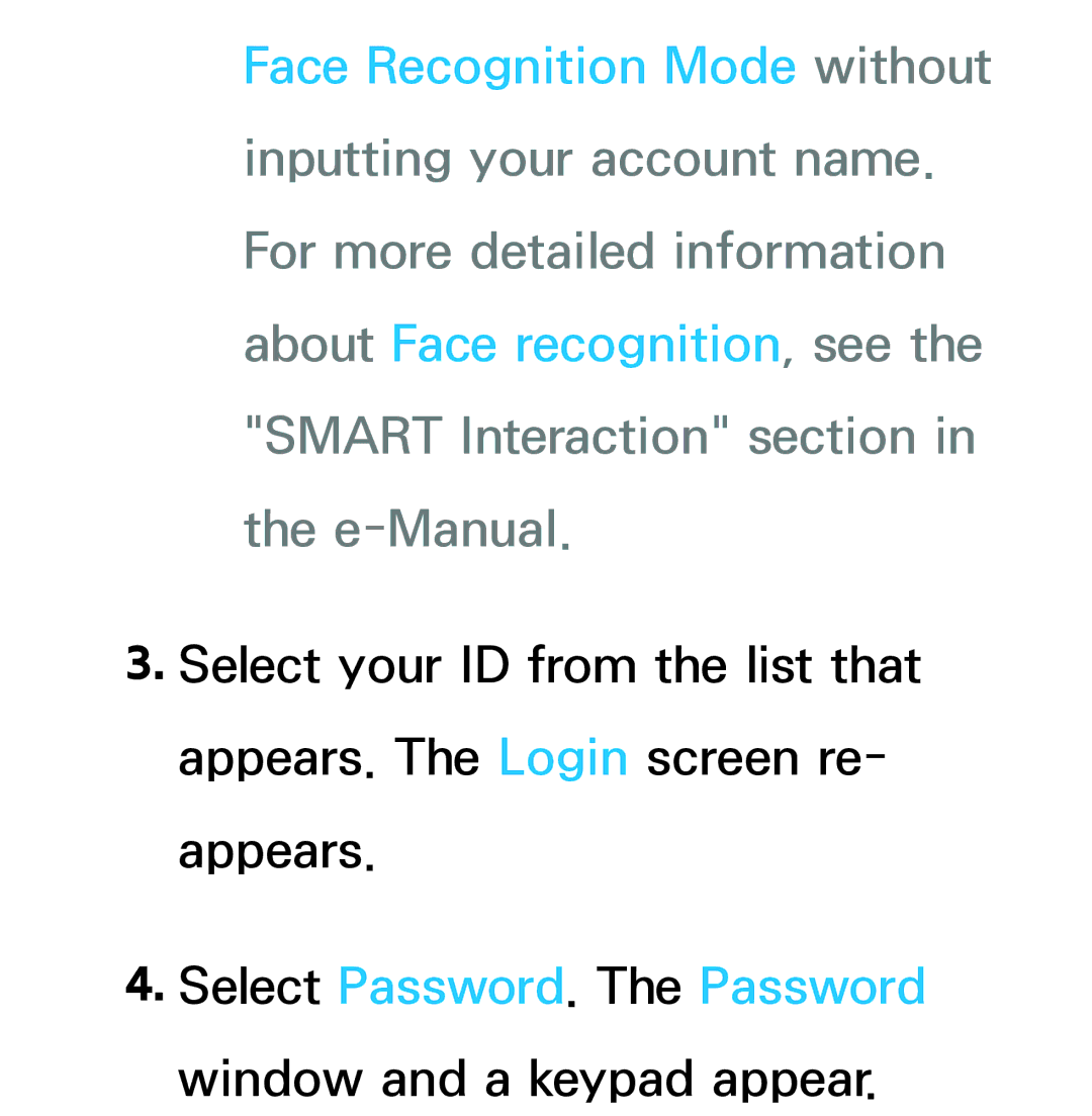 Samsung UE40ES7000SXXH, UE40ES8090SXZG, UE40ES8000SXTK manual Select Password. The Password window and a keypad appear 