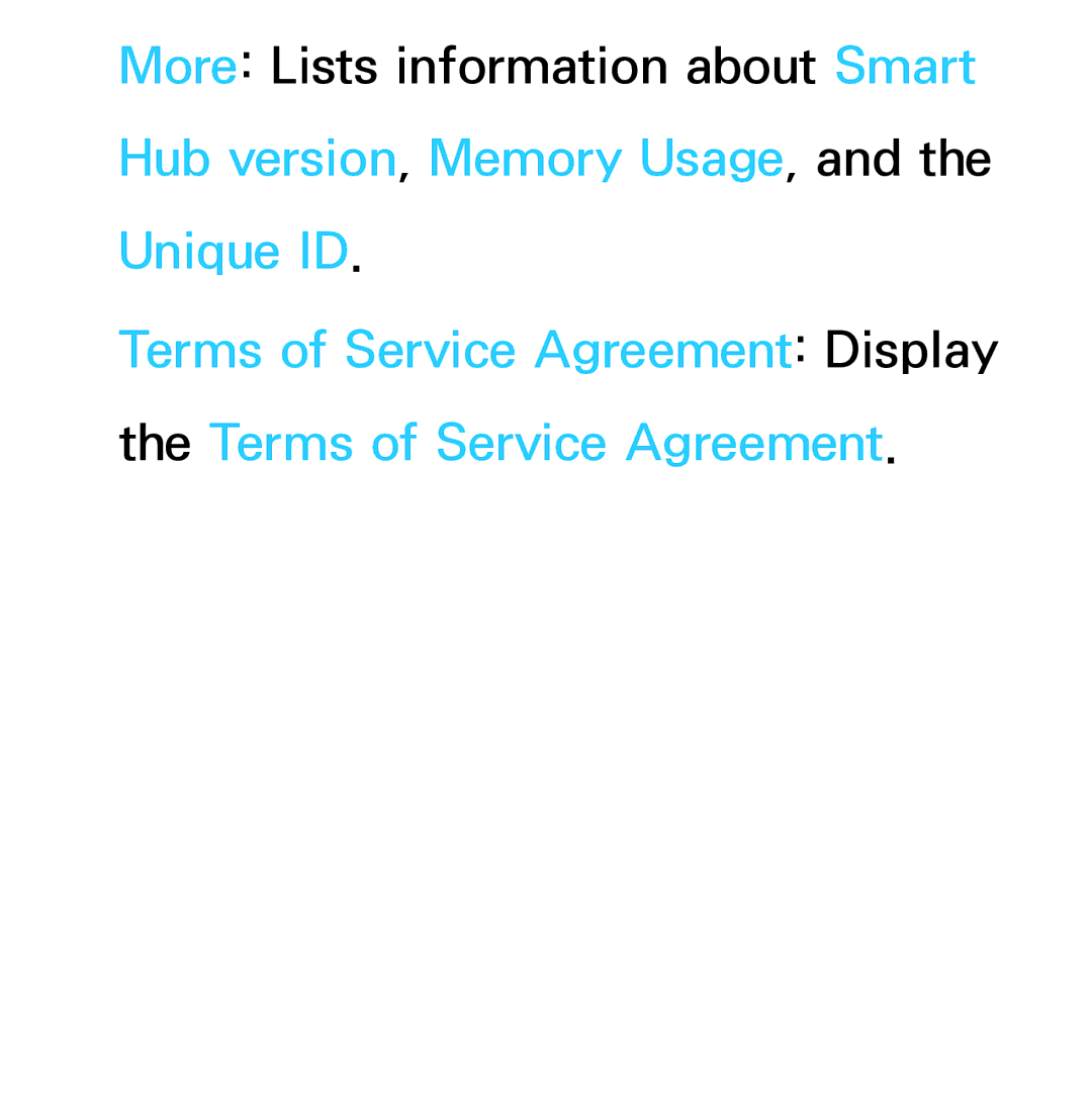 Samsung UE55ES8000UXXU, UE40ES8090SXZG, UE40ES8000SXTK, UE46ES8000SXXN, UE46ES8000SXXC Terms of Service Agreement Display 