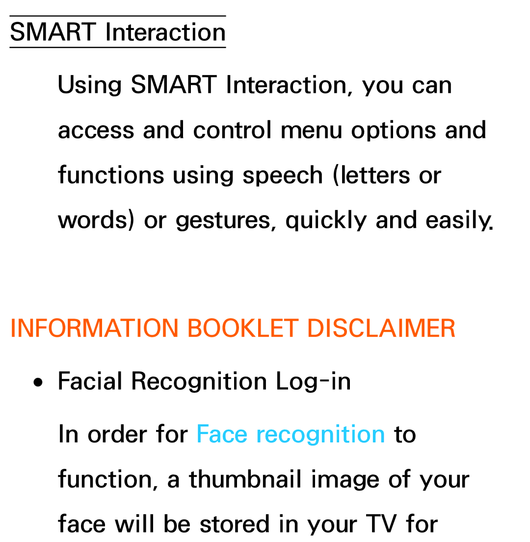 Samsung UA55ES8000MXSQ, UE40ES8090SXZG, UE40ES8000SXTK, UE46ES8000SXXN, UE46ES8000SXXC manual Information Booklet Disclaimer 