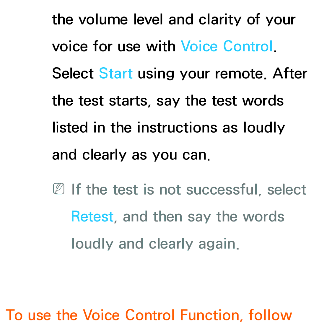 Samsung UE46ES7000SXXH, UE40ES8090SXZG, UE40ES8000SXTK, UE46ES8000SXXN manual To use the Voice Control Function, follow 