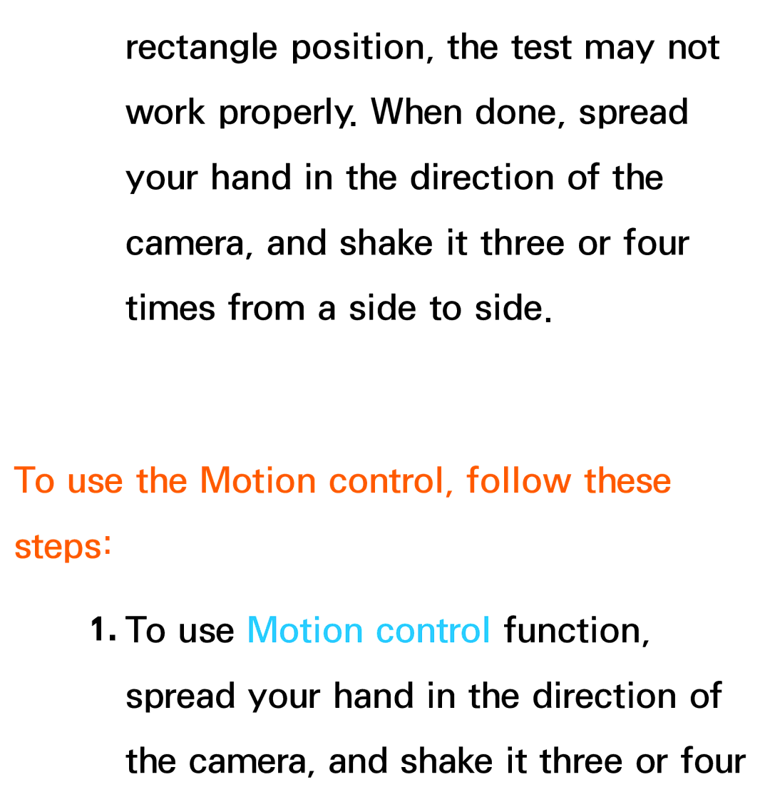 Samsung UE65ES8000SXXH, UE40ES8090SXZG, UE40ES8000SXTK, UE46ES8000SXXN manual To use the Motion control, follow these steps 