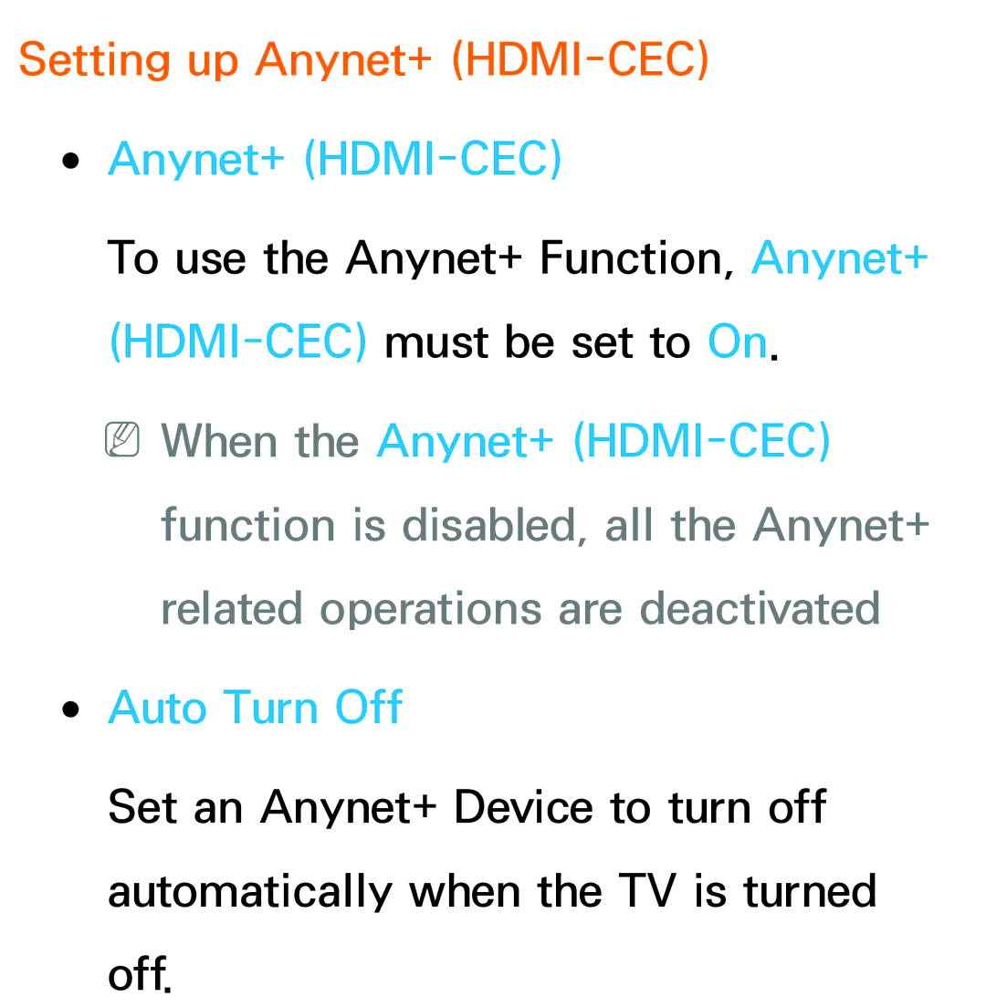 Samsung UE46ES8000SXRU, UE40ES8090SXZG, UE40ES8000SXTK, UE46ES8000SXXN, UE46ES8000SXXC manual Setting up Anynet+ HDMI-CEC 