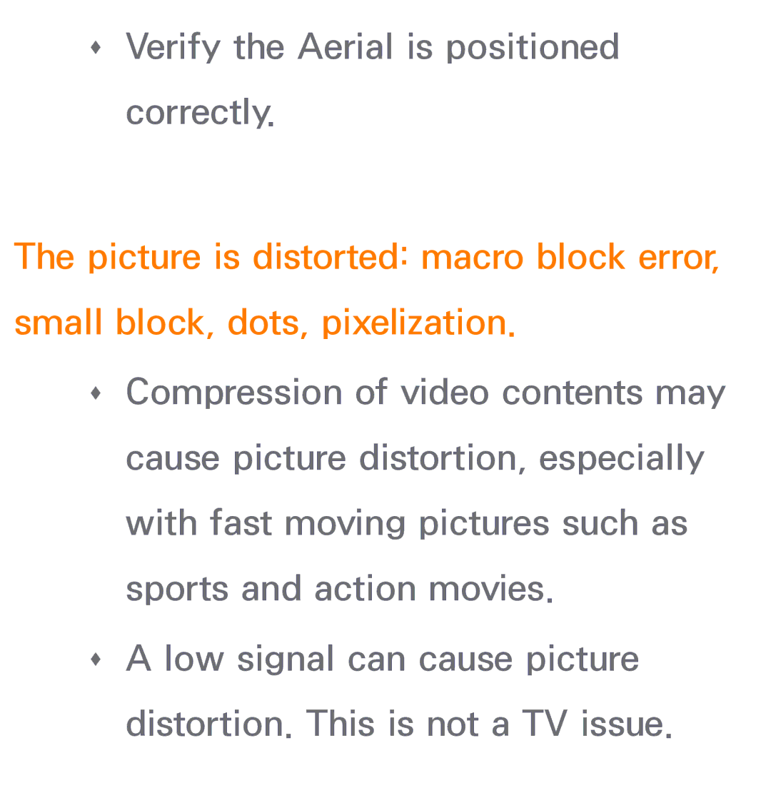 Samsung UE46ES8000SXXH, UE40ES8090SXZG, UE40ES8000SXTK, UE46ES8000SXXN manual ŒŒ Verify the Aerial is positioned correctly 