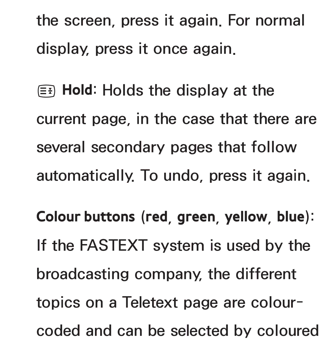 Samsung UE75ES9090SXZG, UE40ES8090SXZG, UE40ES8000SXTK, UE46ES8000SXXN manual Colour buttons red, green, yellow, blue 