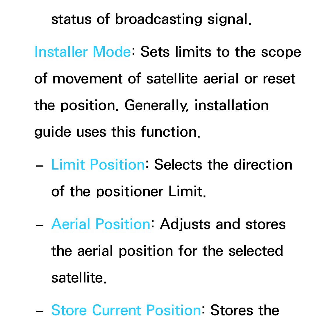 Samsung UE55ES7080UXZG, UE40ES8090SXZG, UE40ES8000SXTK, UE46ES8000SXXN, UE46ES8000SXXC manual Store Current Position Stores 