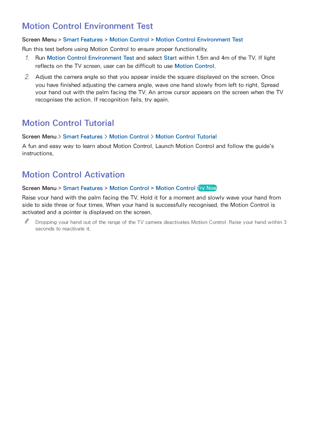 Samsung UE46F6470SSXZG, UE40F6800SSXTK Motion Control Environment Test, Motion Control Tutorial, Motion Control Activation 