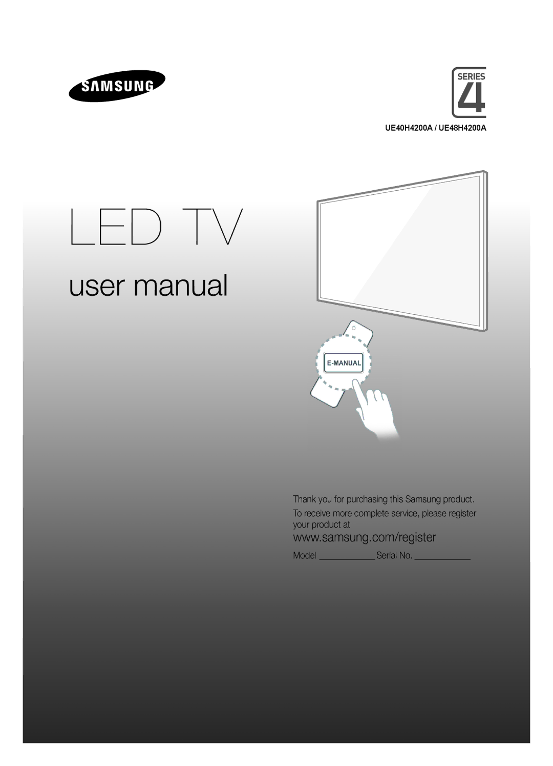 Samsung UE48H4200AKXMS, UE40H4200AKXMS, UE40H4200AKXRU, UE48H4200AKXRU, UE40H4200AKXUZ, UE48H4200AKXUZ manual Led Tv 