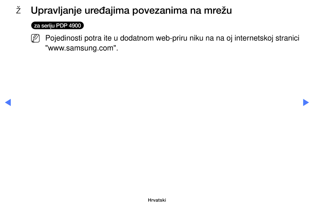 Samsung UE40H5003AWXXH, UE40H5000AWXXH, UE32J4100AWXXH, UE28J4100AWXXH manual Upravljanje uređajima povezanima na mrežu 