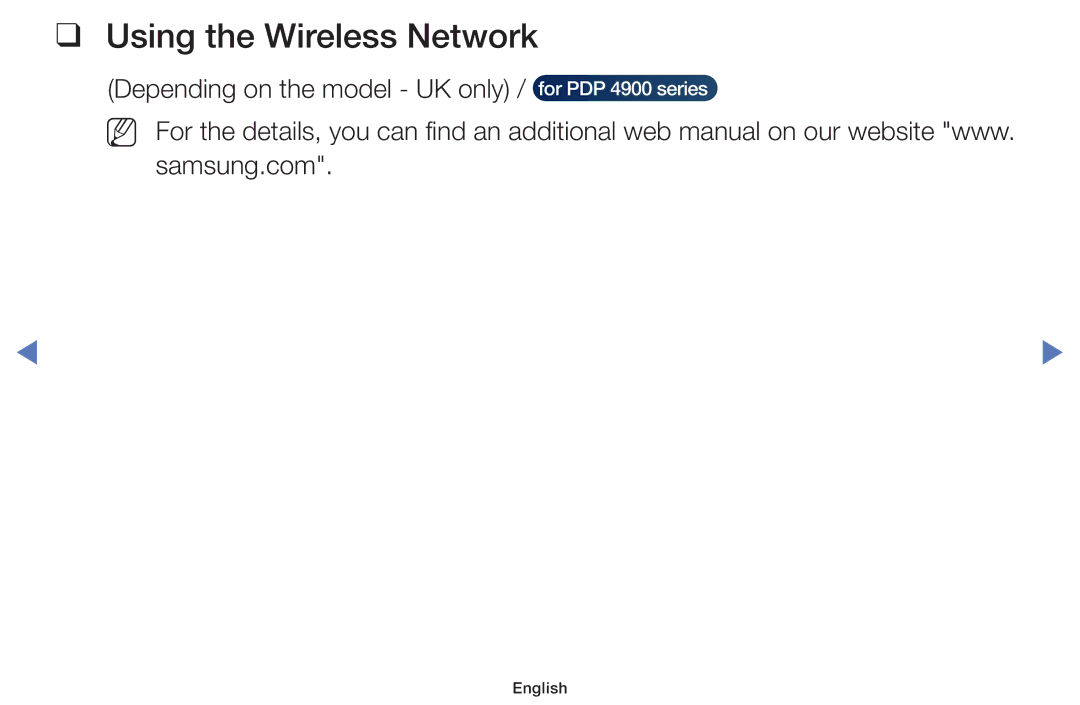 Samsung UE40H5030AWXXN, UE40H5000AWXXH, UE40H5070ASXZG, UE40H5003AWXZG, UE32J4100AWXXH manual Using the Wireless Network 