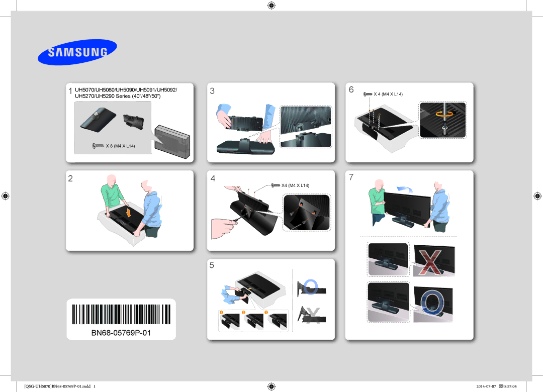 Samsung UE40H5270AUXUZ, UE40H5290AUXRU, UE48H5270AUXRU, UE40H5270AUXMS, UE48H5270AUXUZ, UE48H5270AUXMS manual BN68-05769P-01 