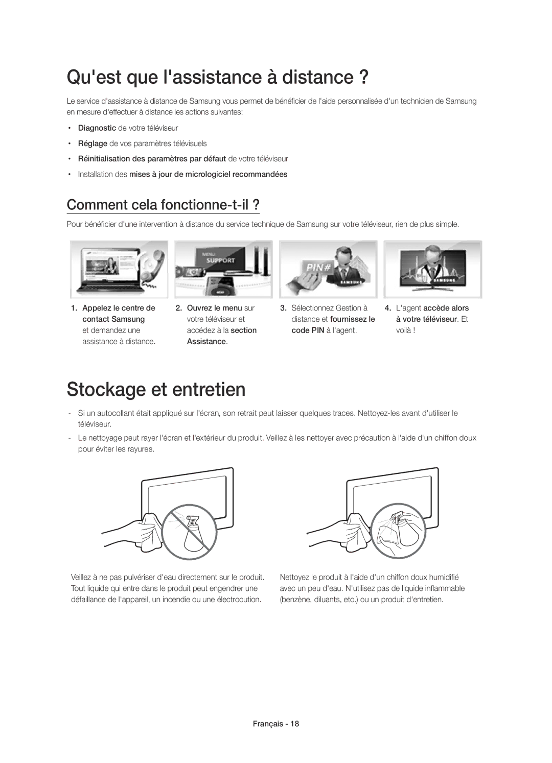 Samsung UE55H6200AWXZF manual Quest que lassistance à distance ?, Stockage et entretien, Comment cela fonctionne-t-il ? 