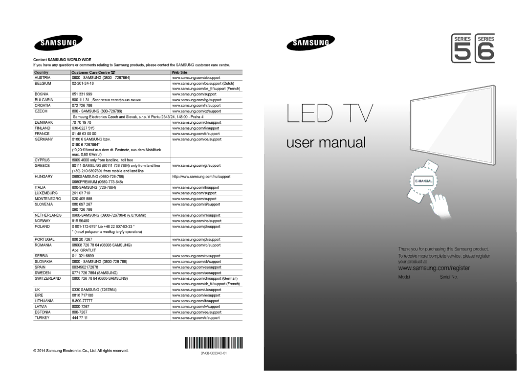 Samsung UE40H5303AWXZG, UE40H6203AWXXH, UE32H5303AWXXH, UE40H5303AWXXH, UE46H5303AWXXH, UE46H6203AWXZF manual Led Tv 