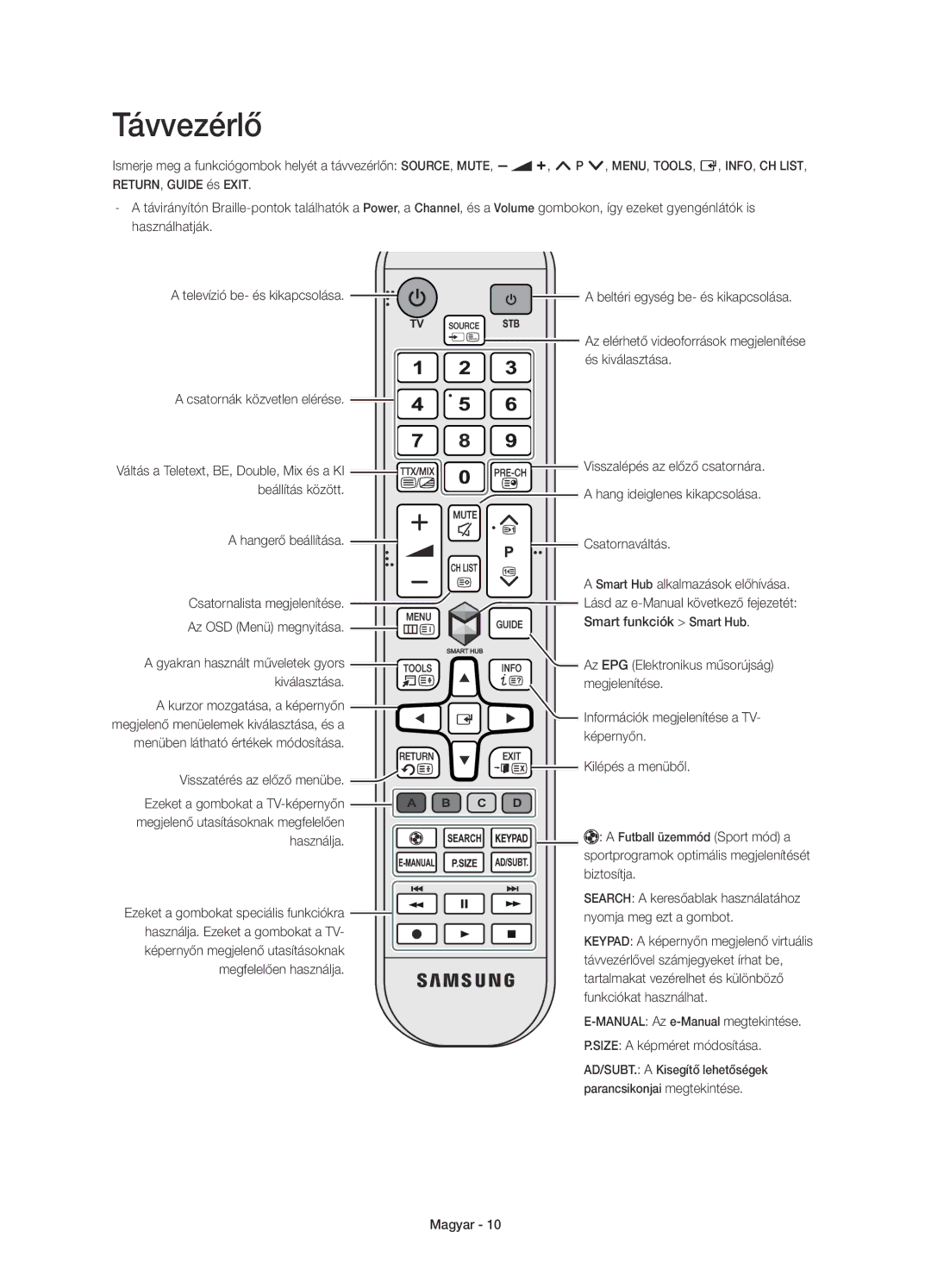 Samsung UE32H5303AWXXH manual Beltéri egység be- és kikapcsolása, Az elérhető videoforrások megjelenítése, És kiválasztása 