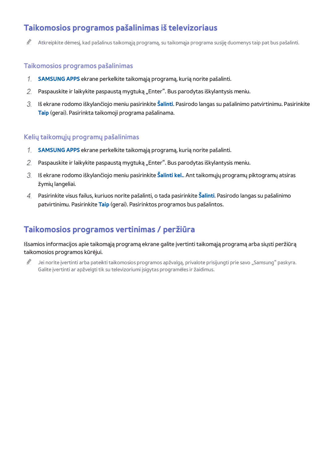 Samsung UE32H5303AWXXH Taikomosios programos pašalinimas iš televizoriaus, Taikomosios programos vertinimas / peržiūra 