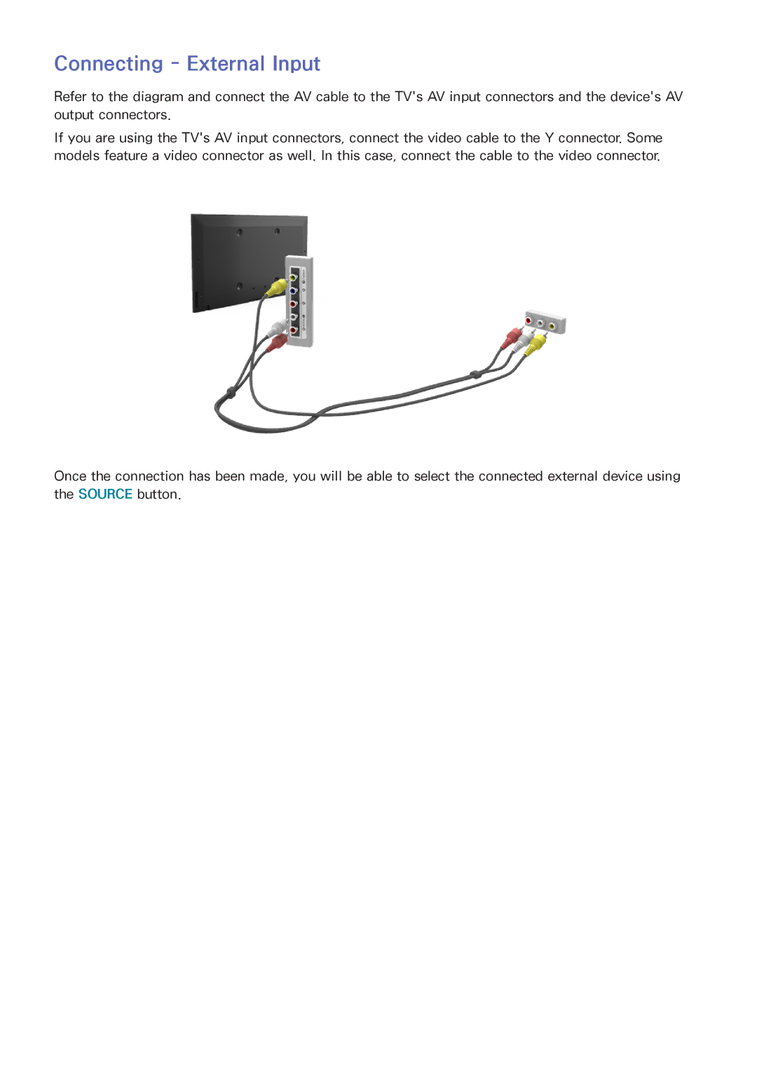 Samsung UE40H6740SVXZG, UE40H6620SVXZG, UE55H6740SVXZG, UE55H6750SVXZG, UE55H7090SVXZG manual Connecting External Input 