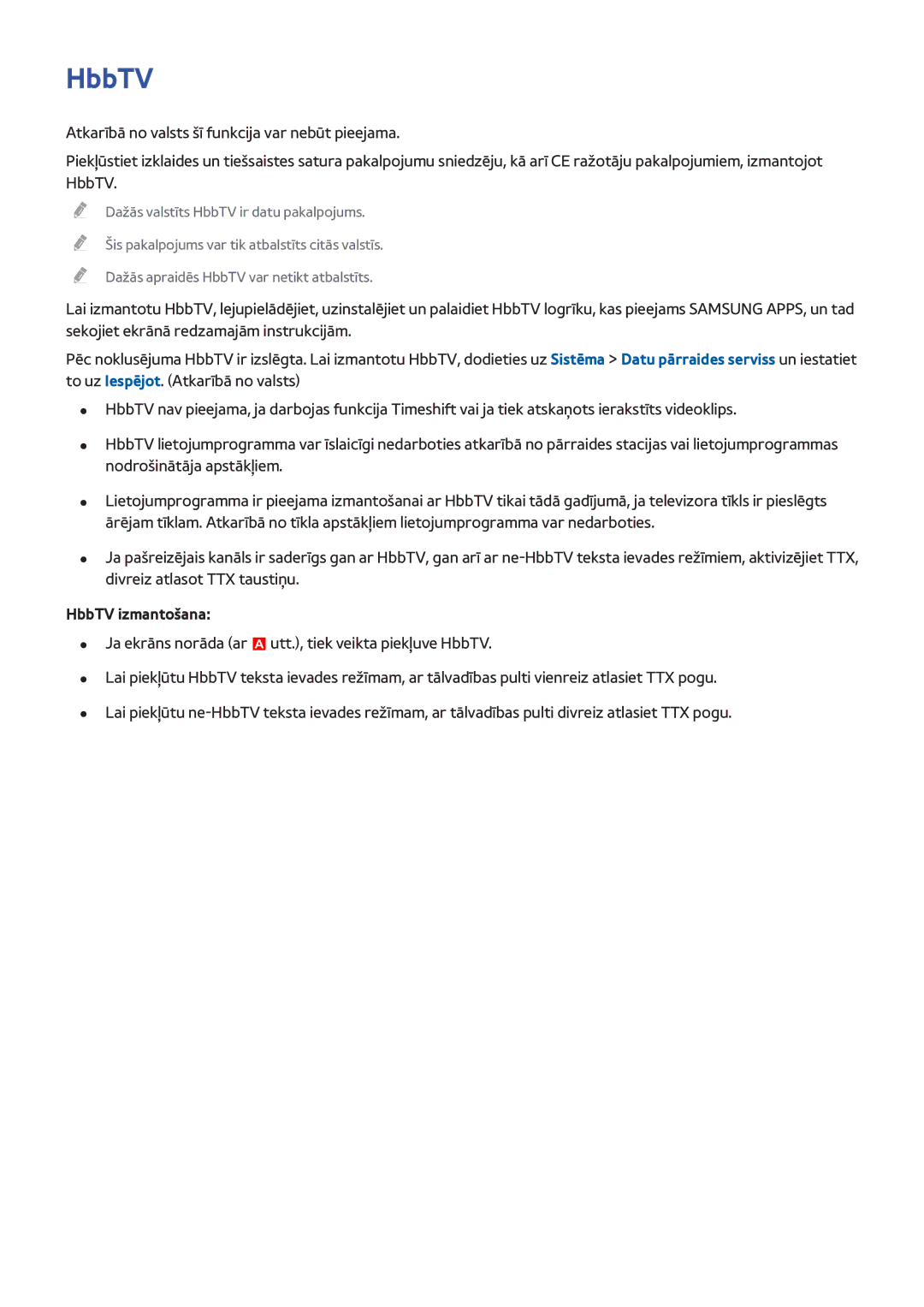Samsung UE40H6690SVXZG manual HbbTV izmantošana 