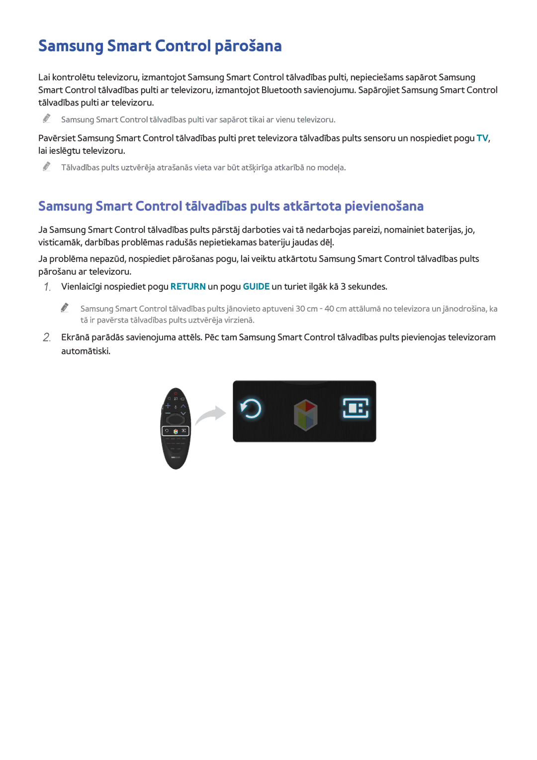 Samsung UE40H6690SVXZG manual Samsung Smart Control pārošana 