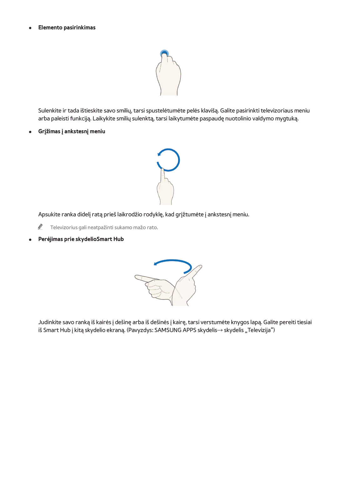 Samsung UE40H6690SVXZG manual Grįžimas į ankstesnį meniu, Perėjimas prie skydelioSmart Hub 