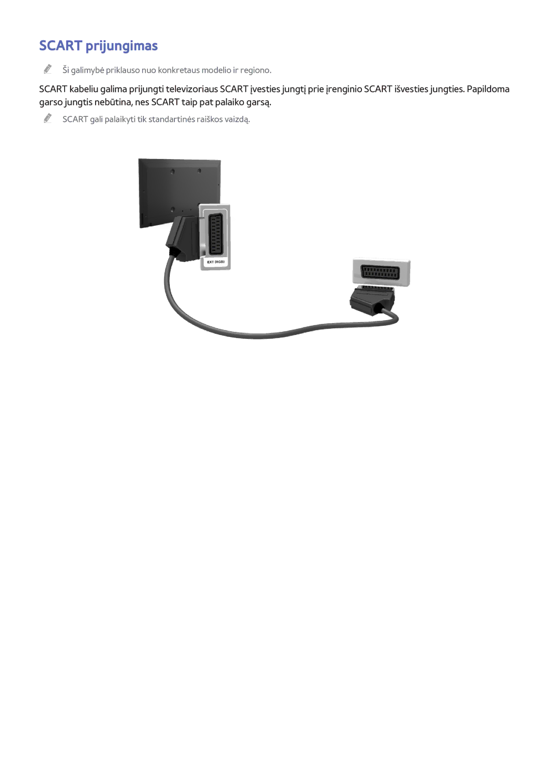 Samsung UE40H6690SVXZG manual Scart prijungimas 