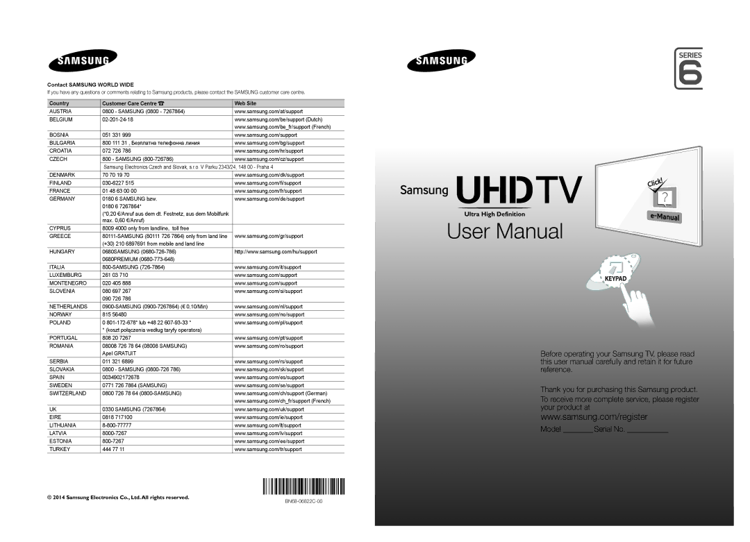 Samsung UE55HU6905UXXE, UE40HU6905UXXE, UE50HU6905UXXE manual Ultra High Definition 