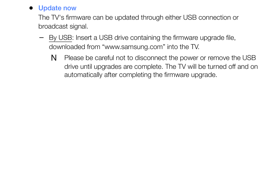 Samsung UE60J6175AUXXE, UE40J5000AKXZT, UE32J5100AKXZT, UE32J4000AKXZT, UE32J5000AKXZT, UE28J4100AKXZT manual Update now 