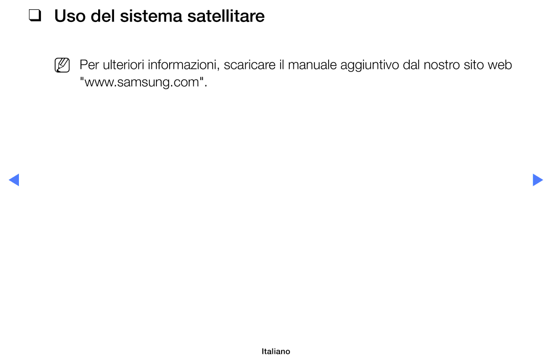 Samsung UE28J4100AKXZT, UE40J5150ASXZG, UE32H5000AWXXH, UE32H4000AKXZT, UE32H5000AKXZT manual Uso del sistema satellitare 