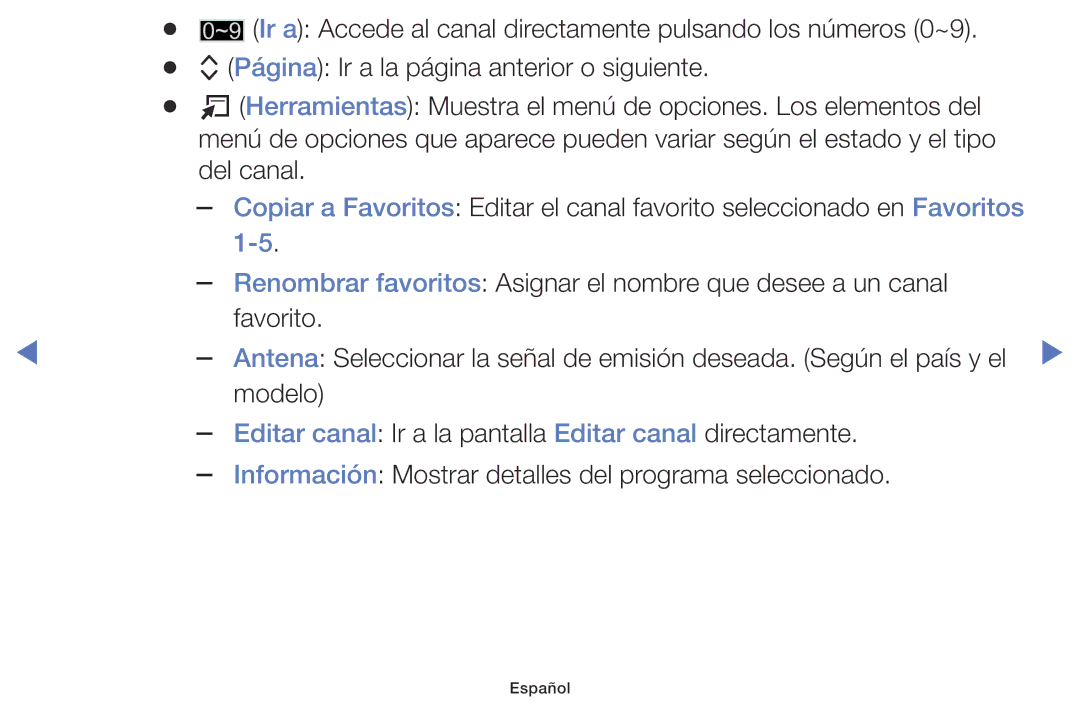 Samsung UE32J4100AWXXC, UE40J5170ASXZG, UE32J4000AWXXC manual Renombrar favoritos Asignar el nombre que desee a un canal 