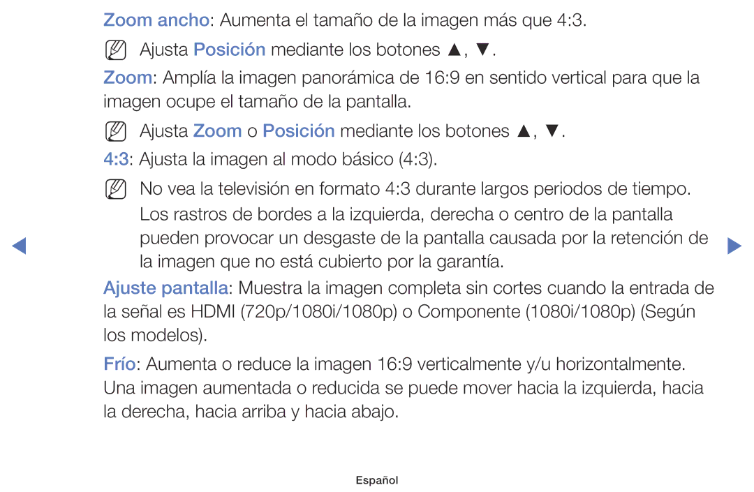 Samsung UE40J5170ASXZG, UE32J4000AWXXC, UE32J5000AWXXC, UE55J5170ASXZG manual La imagen que no está cubierto por la garantía 