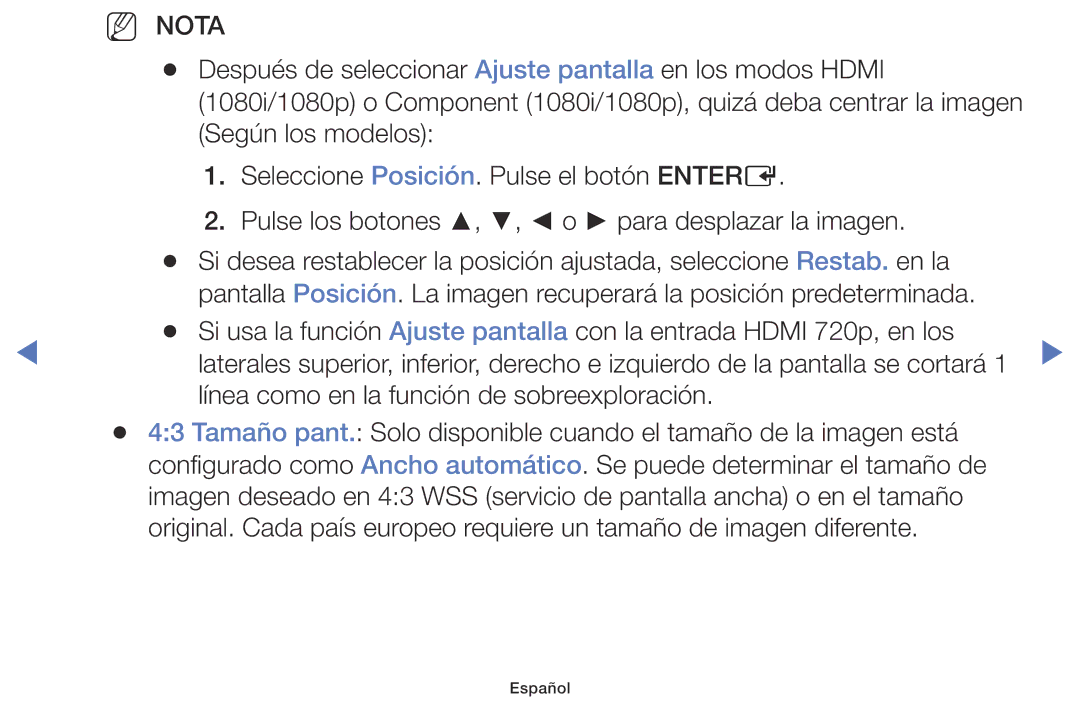 Samsung UE32J5000AWXXC, UE40J5170ASXZG, UE32J4000AWXXC, UE55J5170ASXZG manual Línea como en la función de sobreexploración 