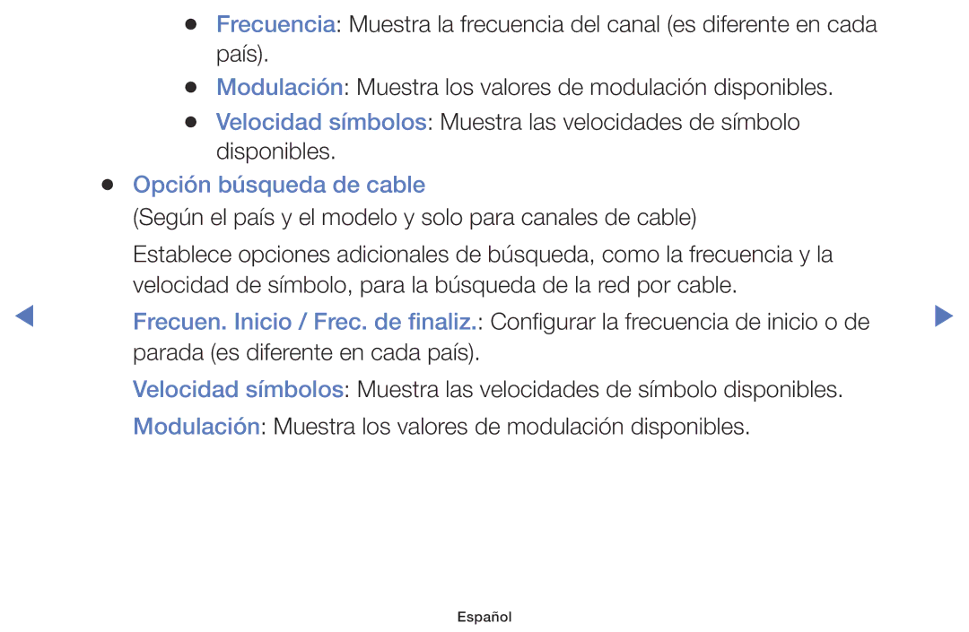 Samsung UE55J5570SUXZG, UE40J5170ASXZG, UE32J4000AWXXC, UE32J5000AWXXC, UE55J5170ASXZG manual Opción búsqueda de cable 