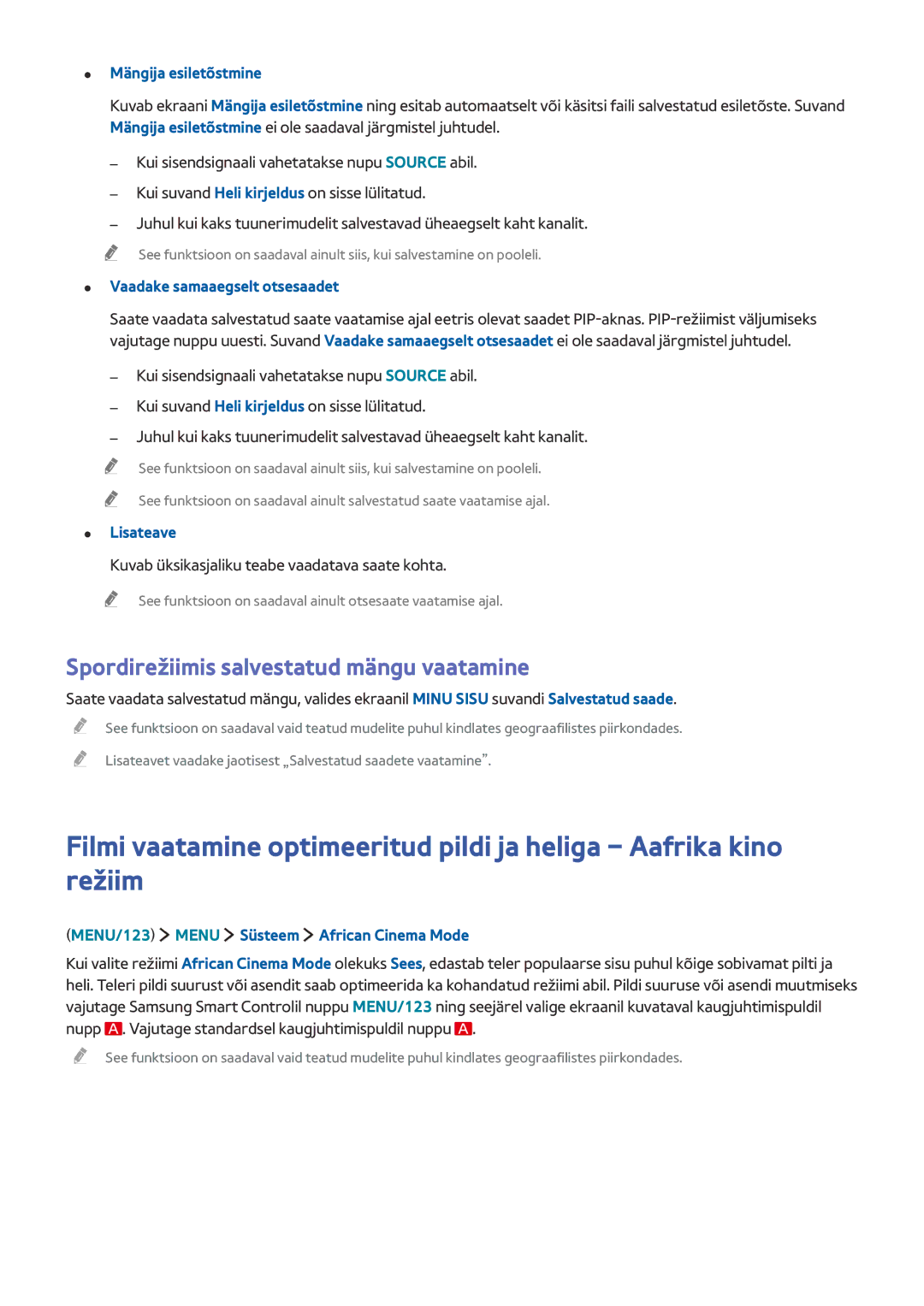 Samsung UE55J6302AKXXH, UE40J6250SUXZG manual Spordirežiimis salvestatud mängu vaatamine, Vaadake samaaegselt otsesaadet 