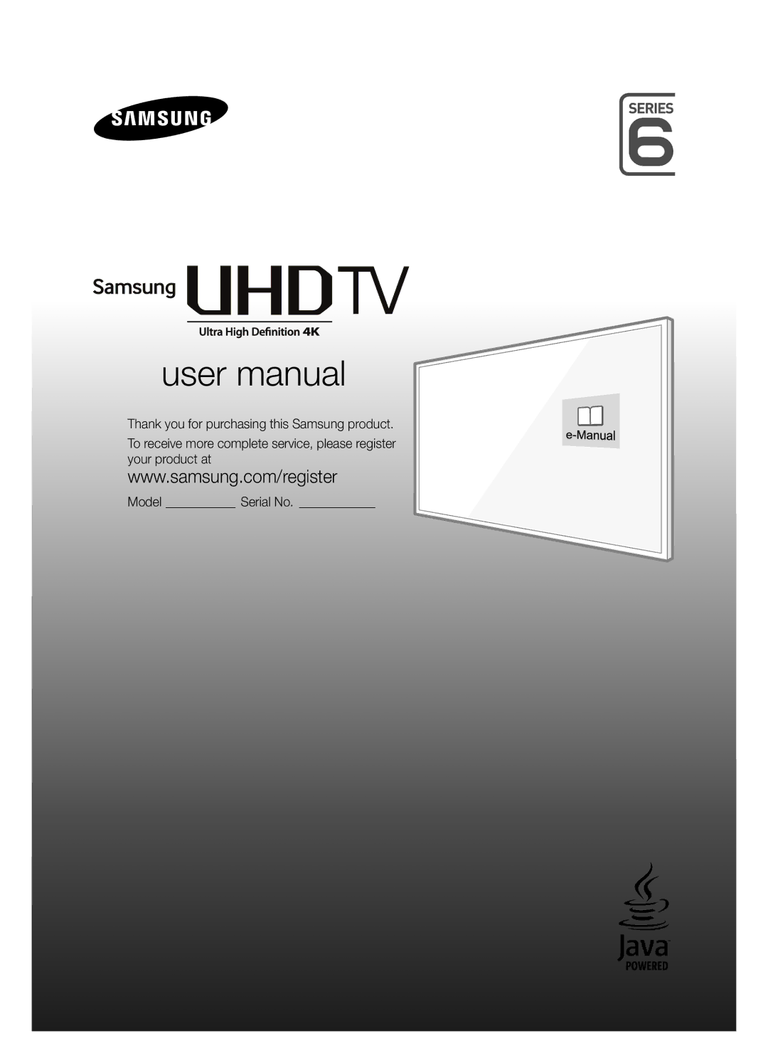 Samsung UE40JU6410UXTK, UE40JU6410UXXC, UE48JU6410UXTK, UE48JU6400KXXC, UE55JU6400KXZT, UE55JU6410UXZF, UE48JU6410UXZF manual 