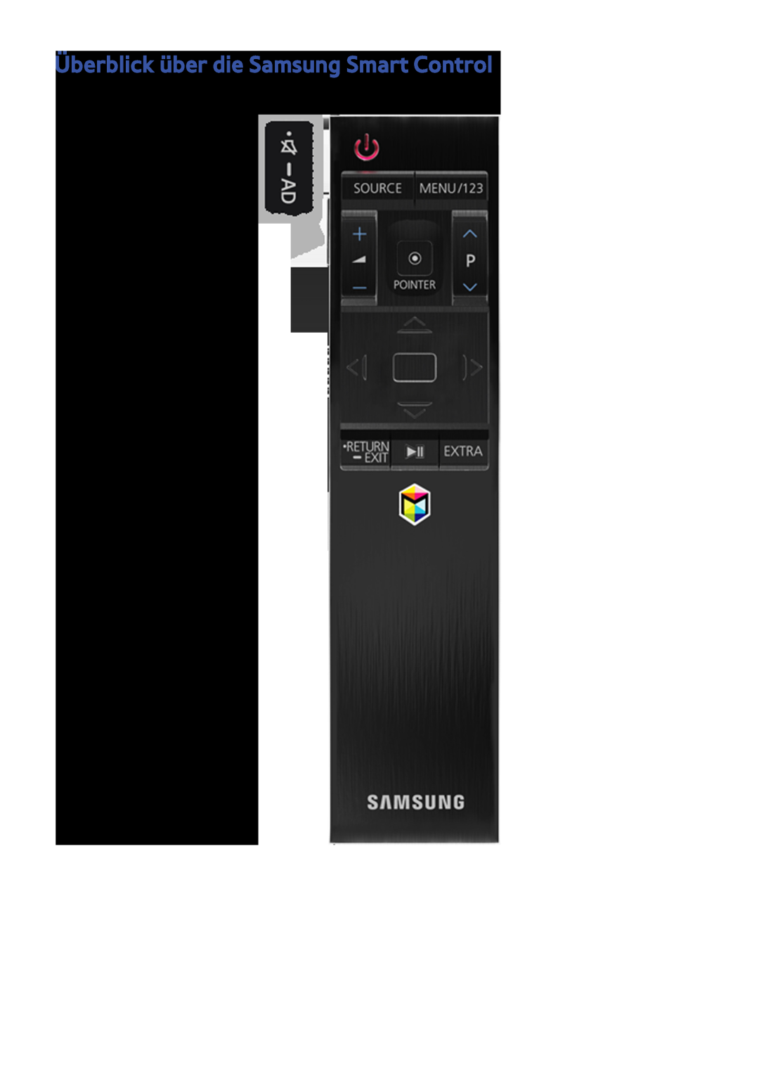 Samsung UE55JU6435UXZG, UE40JU6495UXZG, UE48JU6495UXZG, UE48JU6490UXZG, UE40S9ASXXH Überblick über die Samsung Smart Control 